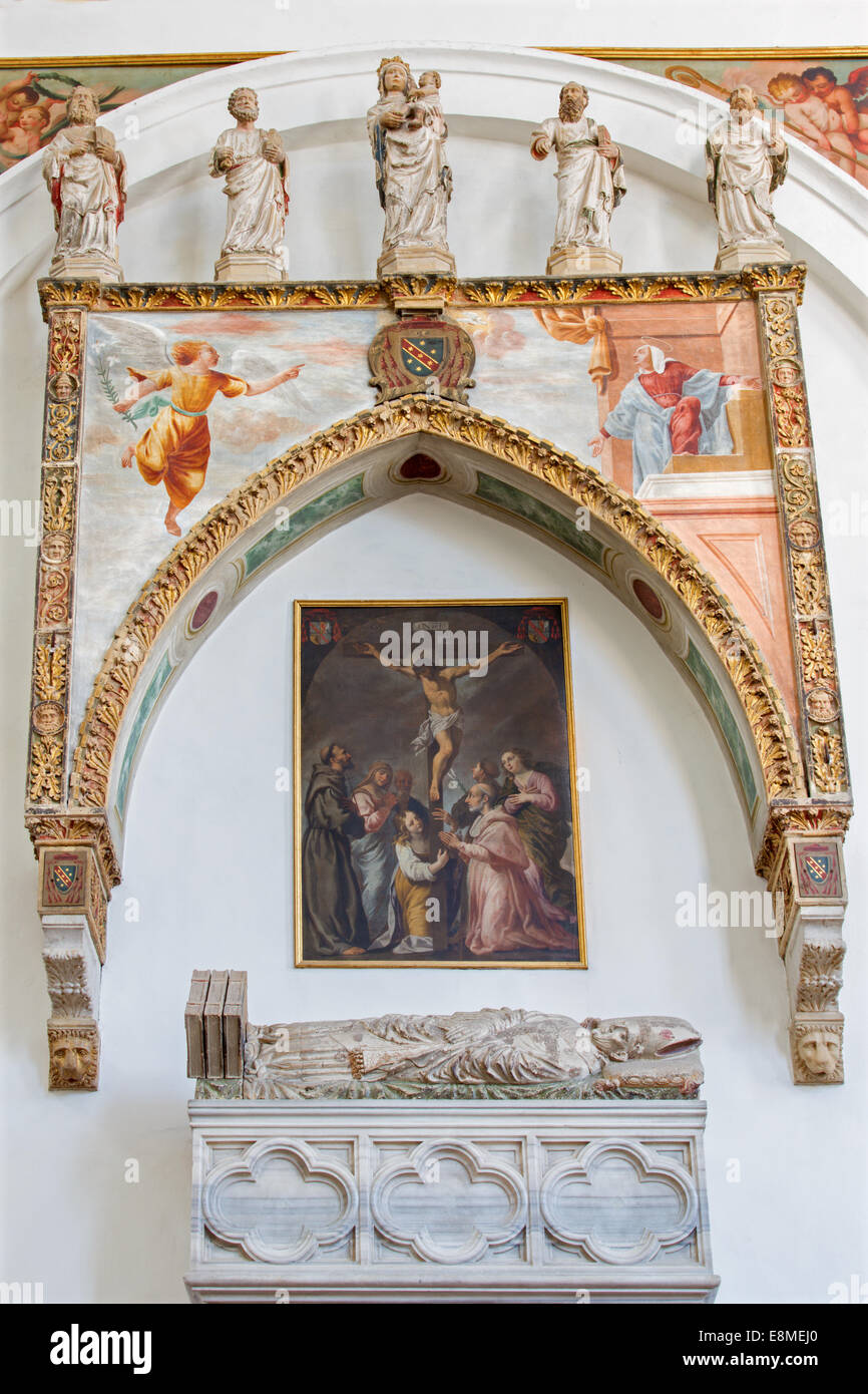 Padoue, Italie - septembre 9, 2014 : la chapelle de l'église cathédrale de Santa Maria Assunta (Duomo) Banque D'Images