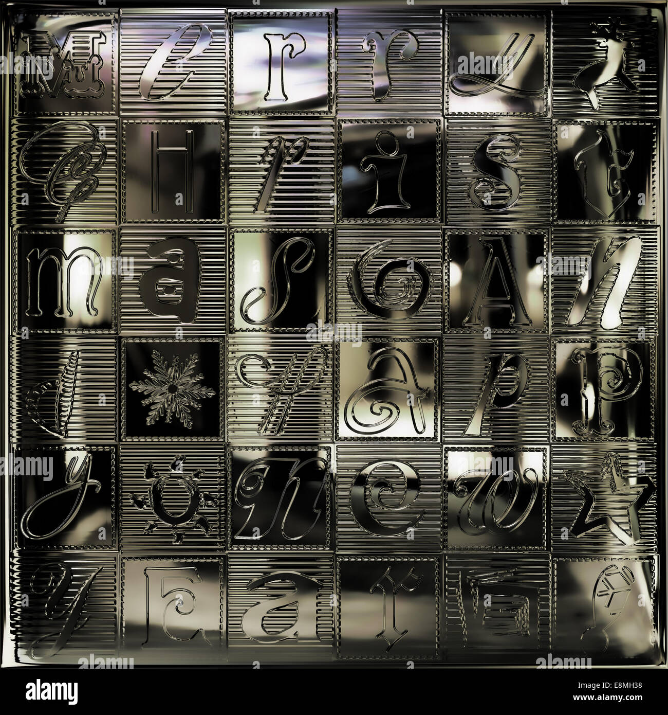 Joyeux Noël et bonnes fêtes du nouvel an illustration typographique festive, fond ou carte de voeux Banque D'Images