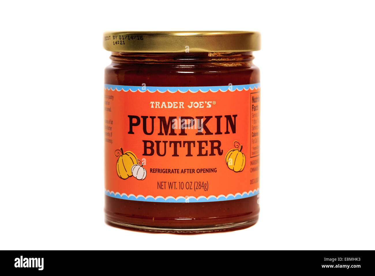 Un pot de beurre de citrouille Trader Joe's Banque D'Images