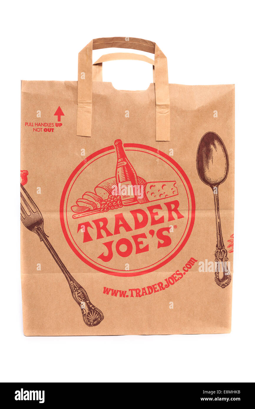 Un Trader Joe's market sac d'épicerie en papier Banque D'Images