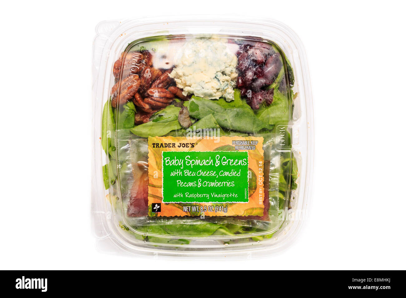 Un paquet de prêt à manger de la salade du marché Trader Joe's Banque D'Images