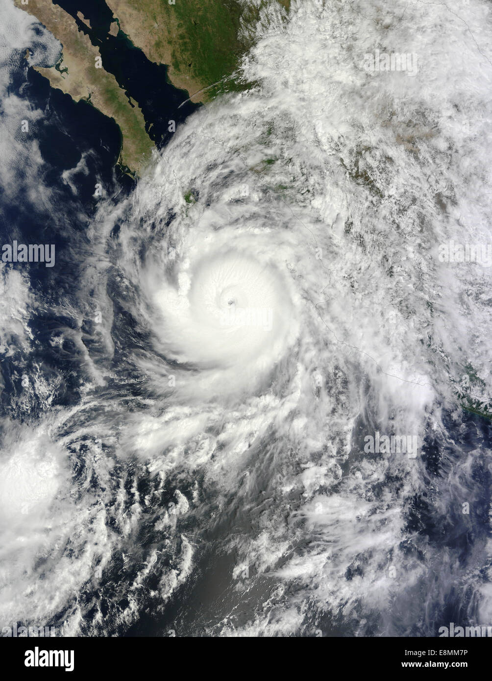 14 septembre 2014 - L'Ouragan Odile au sud-est de la péninsule de Baja California. Banque D'Images