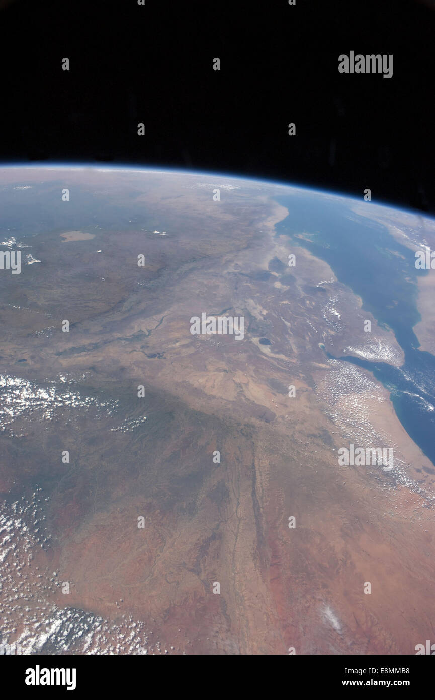 20 octobre 2012 - photo de l'Éthiopie et de l'Oblique une partie de la Mer Rouge en vue de l'espace. Le nom de la zone est en forme d'entonnoir Banque D'Images