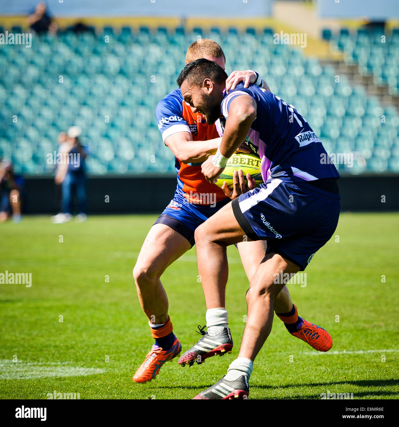 Sydney, Australie - 11 octobre 2014 : une plus grande Sydney Rams s'attaquer à l'augmentation de Melbourne. Credit : MediaServicesAP/Alamy Live News Banque D'Images