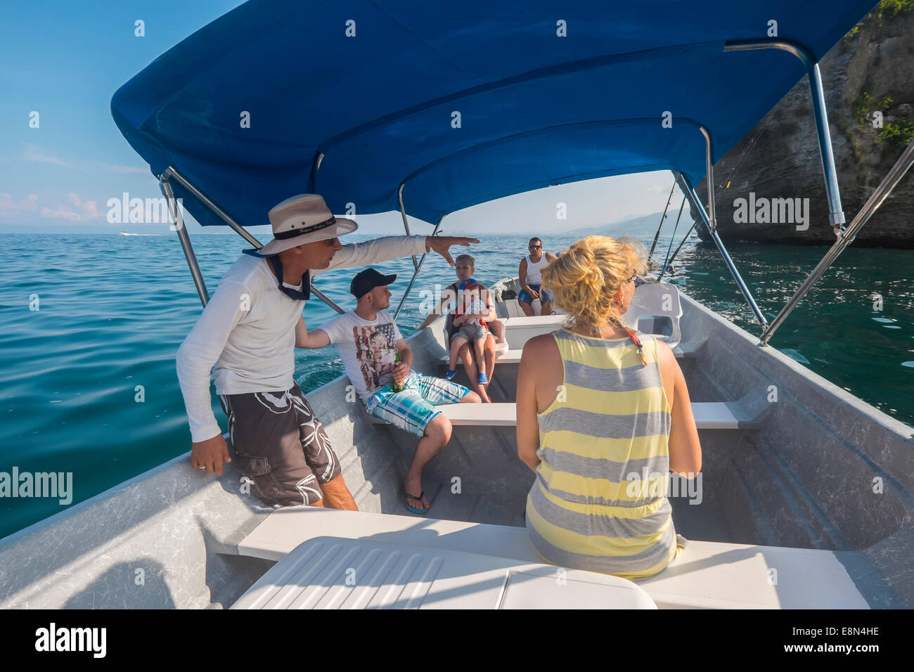 Visite guidée au Parc National Marin de Los Arcos, l'océan Pacifique, de la baie de Banderas, Mexique Banque D'Images