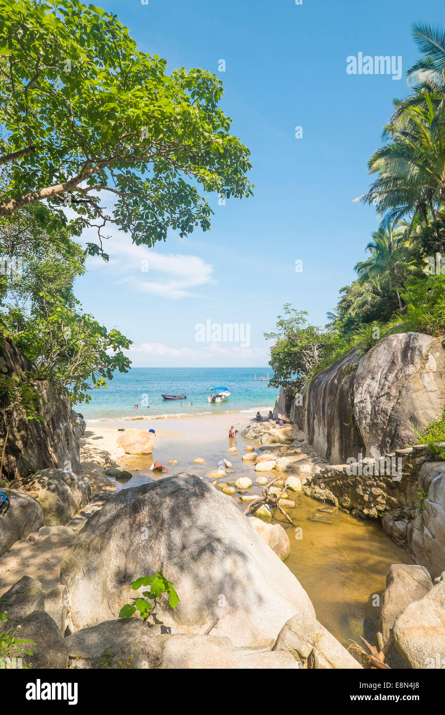 À partir de la jungle à la plage, la baie de Banderas, Mexique Banque D'Images
