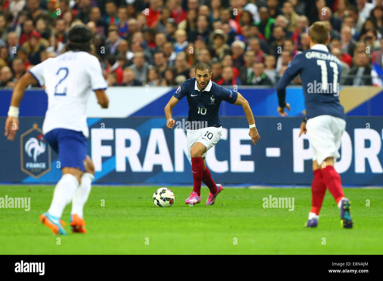 Stade de France, Saint-Denis, France. Oct 11, 2014. Le football international friendly. La France contre le Portugal. Karim Benzema (France) Crédit : Action Plus Sport/Alamy Live News Banque D'Images