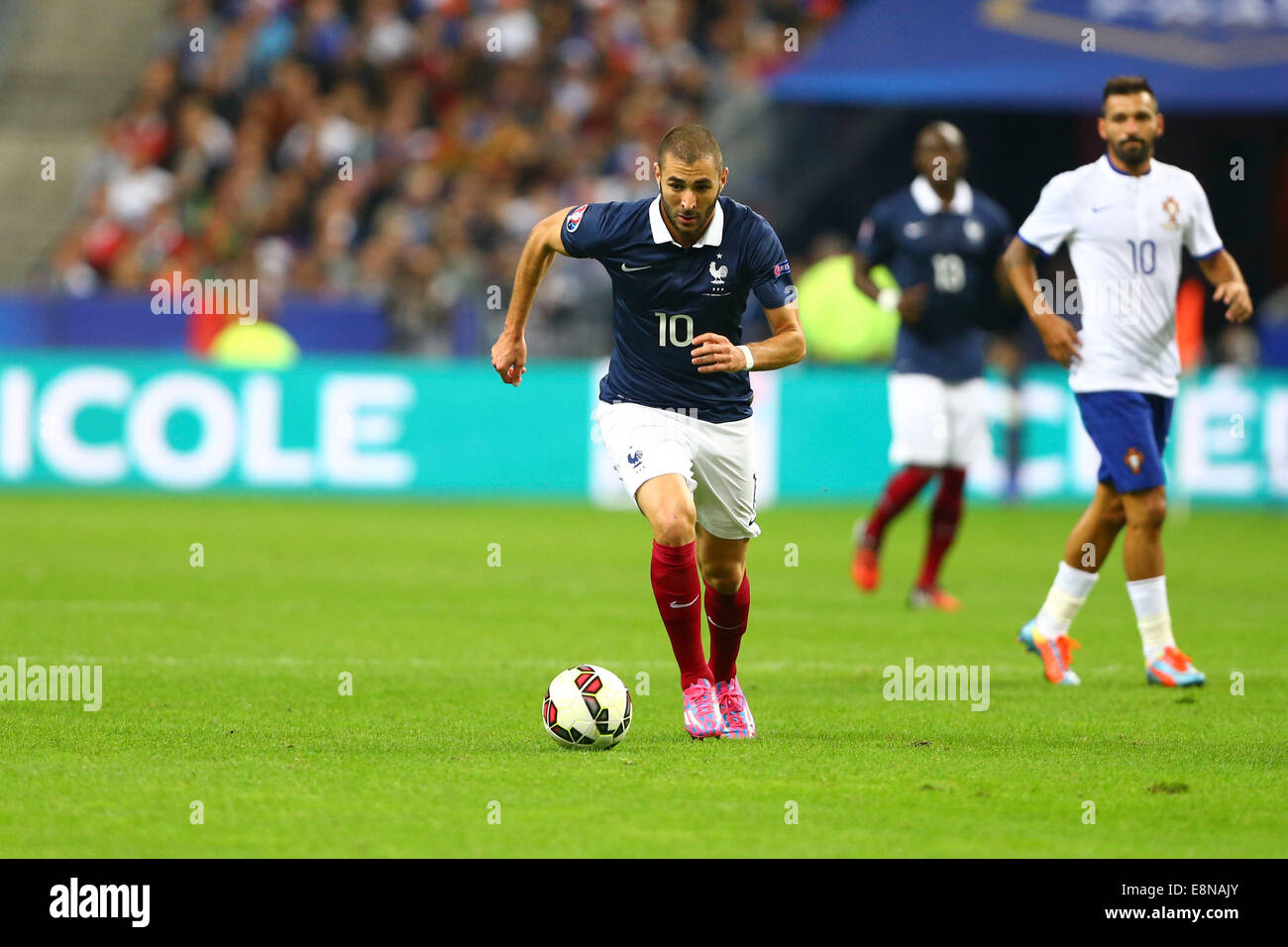 Stade de France, Saint-Denis, France. Oct 11, 2014. Le football international friendly. La France contre le Portugal. Karim Benzema (France) Crédit : Action Plus Sport/Alamy Live News Banque D'Images