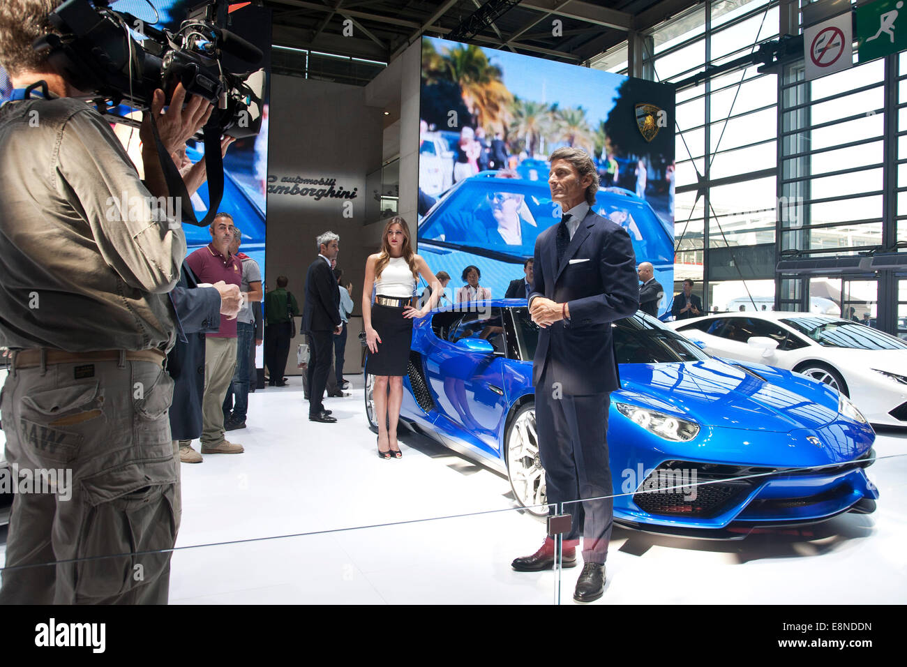 Lamborghini Stephan Winkelmann, président et chef de la direction de l'Automobile de Paris Mondial de l'automobile 2014 Banque D'Images