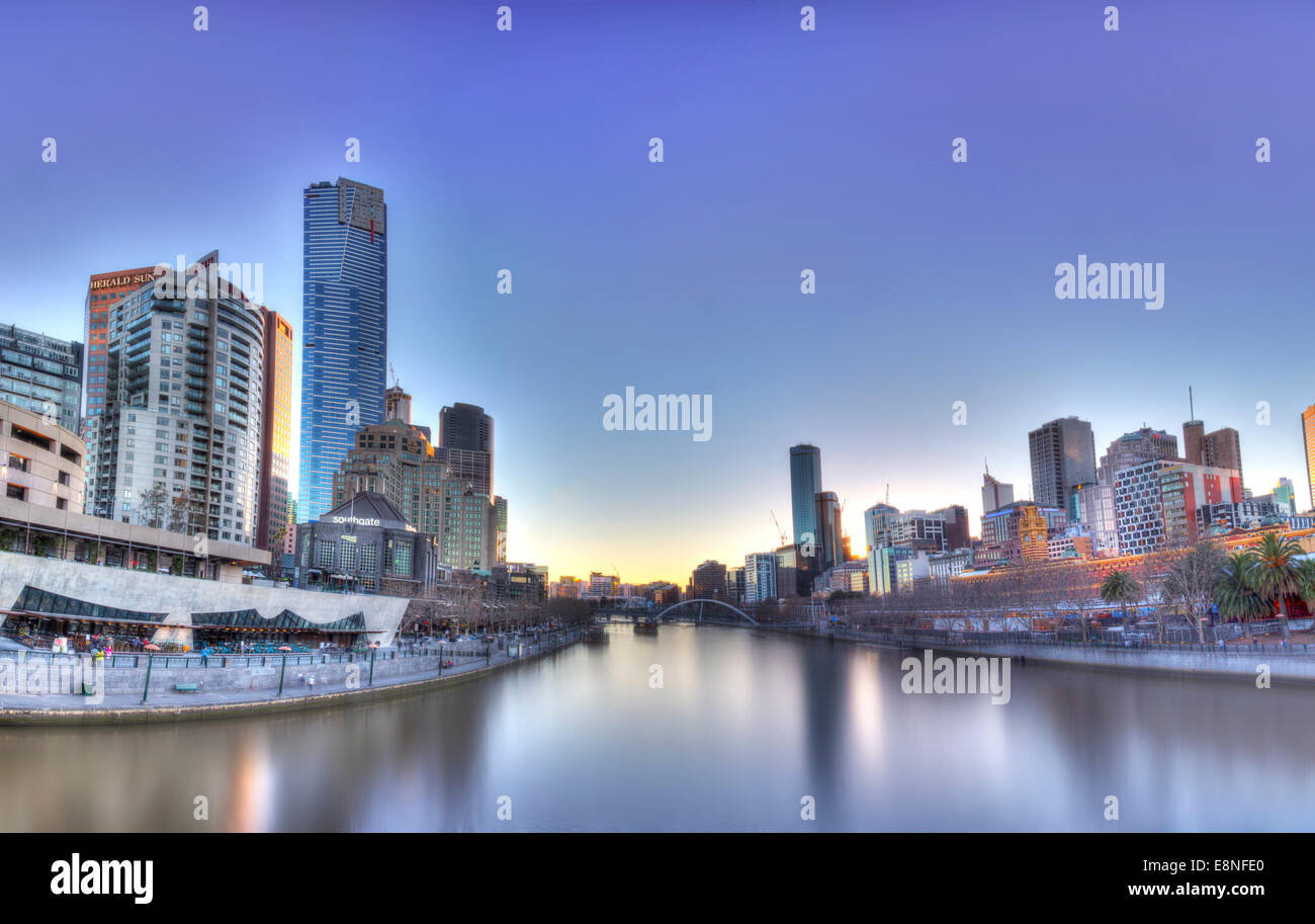 À partir de la rivière Yarra Melbourne Banque D'Images