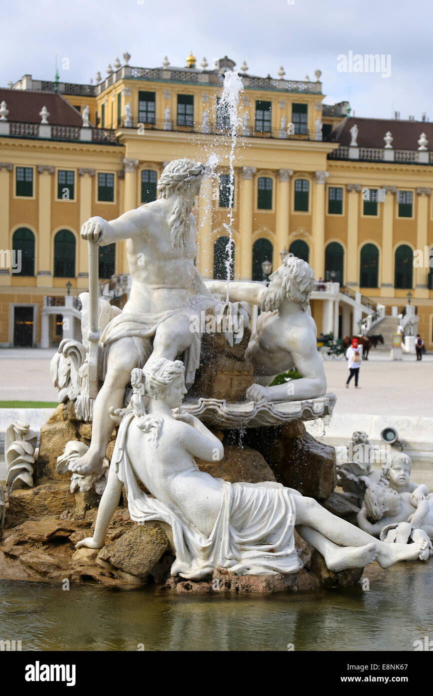 Vue du château de Schönbrunn, à Vienne, Autriche Banque D'Images