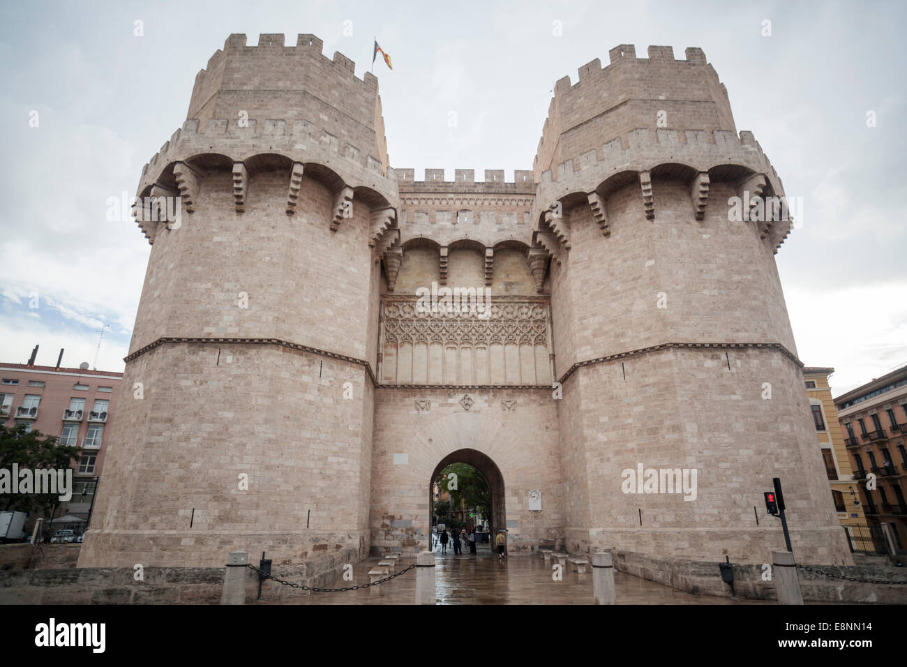 Torres de Serranos,Valence,Espagne. Banque D'Images