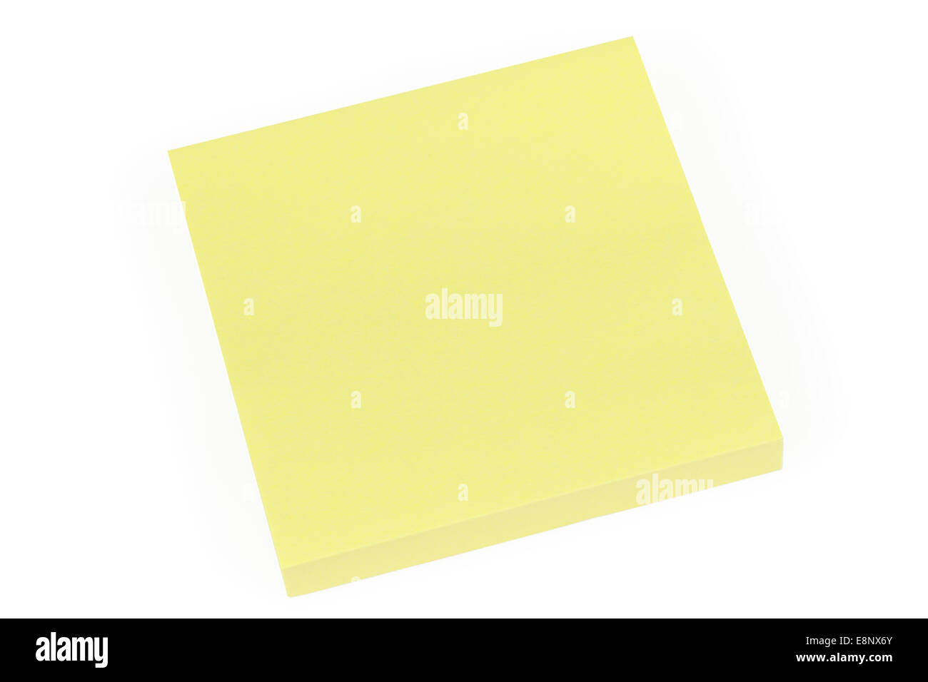 Post-it jaune en blanc sur fond blanc Banque D'Images Post-it jaune en blanc sur fond blanc Banque D'Images