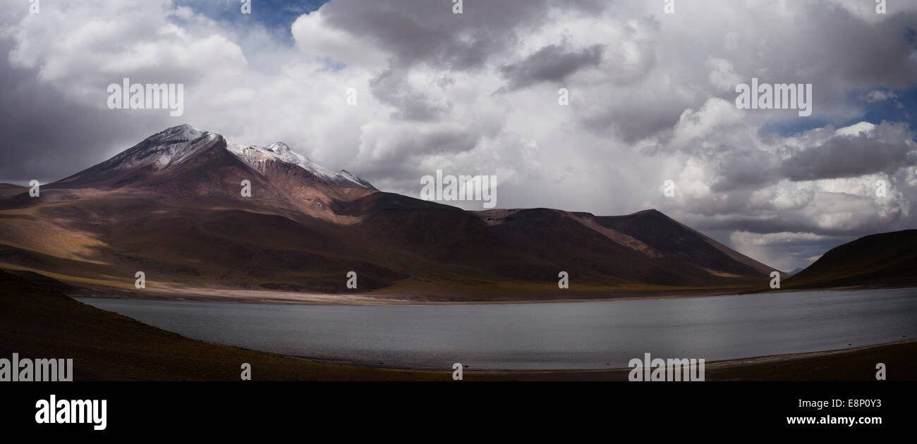 Laguna Tuyajto sur l'Altiplano, haut désert d'Atacama, au Chili, en Amérique du Sud. Banque D'Images