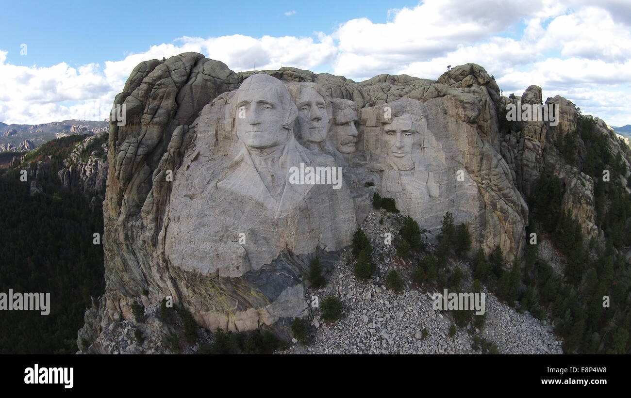 Portrait unique de Mount Rushmore National Monument Banque D'Images
