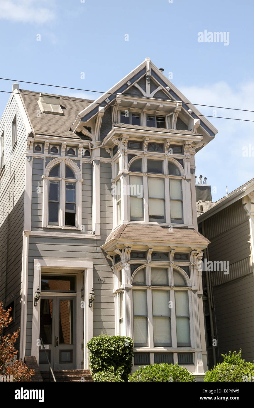 L'architecture victorienne, Pacific Heights, à San Francisco, Californie Banque D'Images