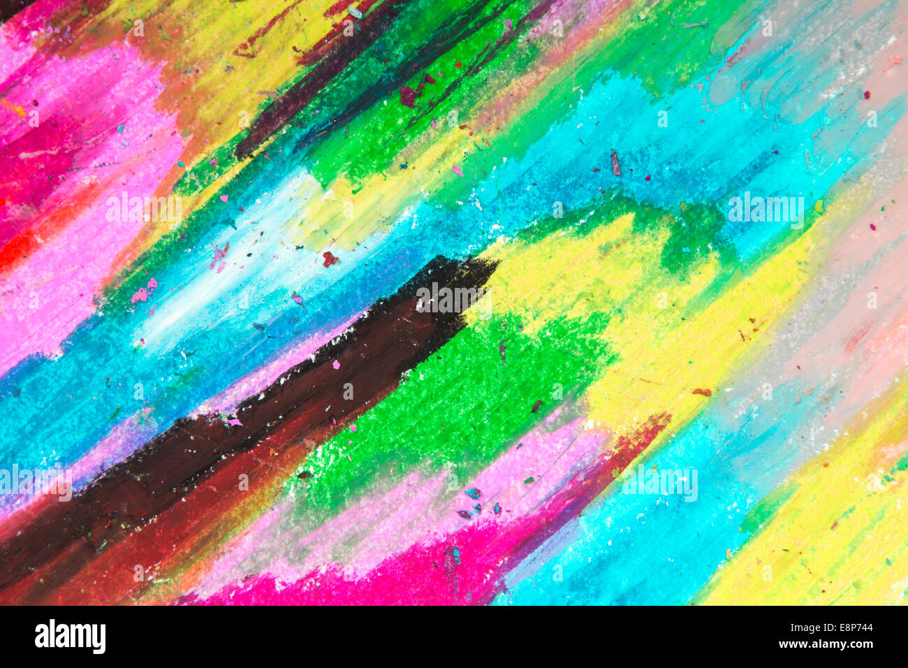 Pastels à Lhuile Dessin Fond Coloré Banque Dimages