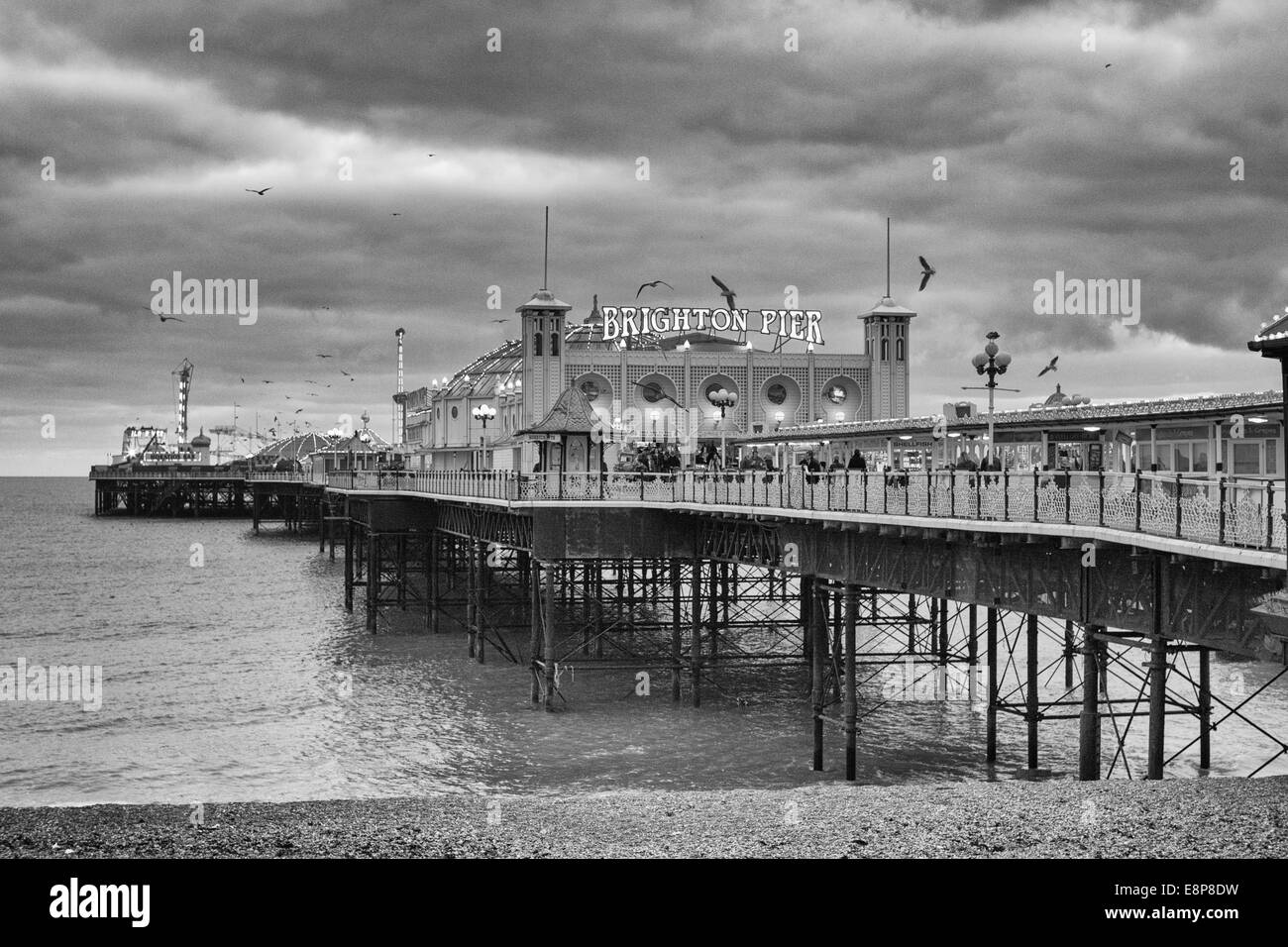 Brighton Pier au crépuscule Banque D'Images