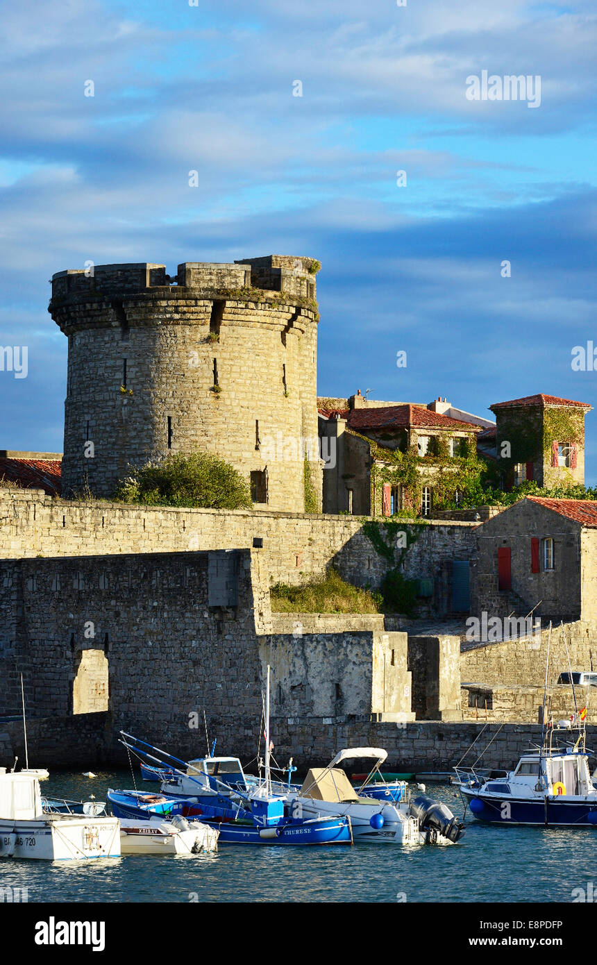 La France, Pays Basque, Pyrénées Atlantiques, le fort de Socoa à Ciboure dans le golfe de Gascogne Banque D'Images