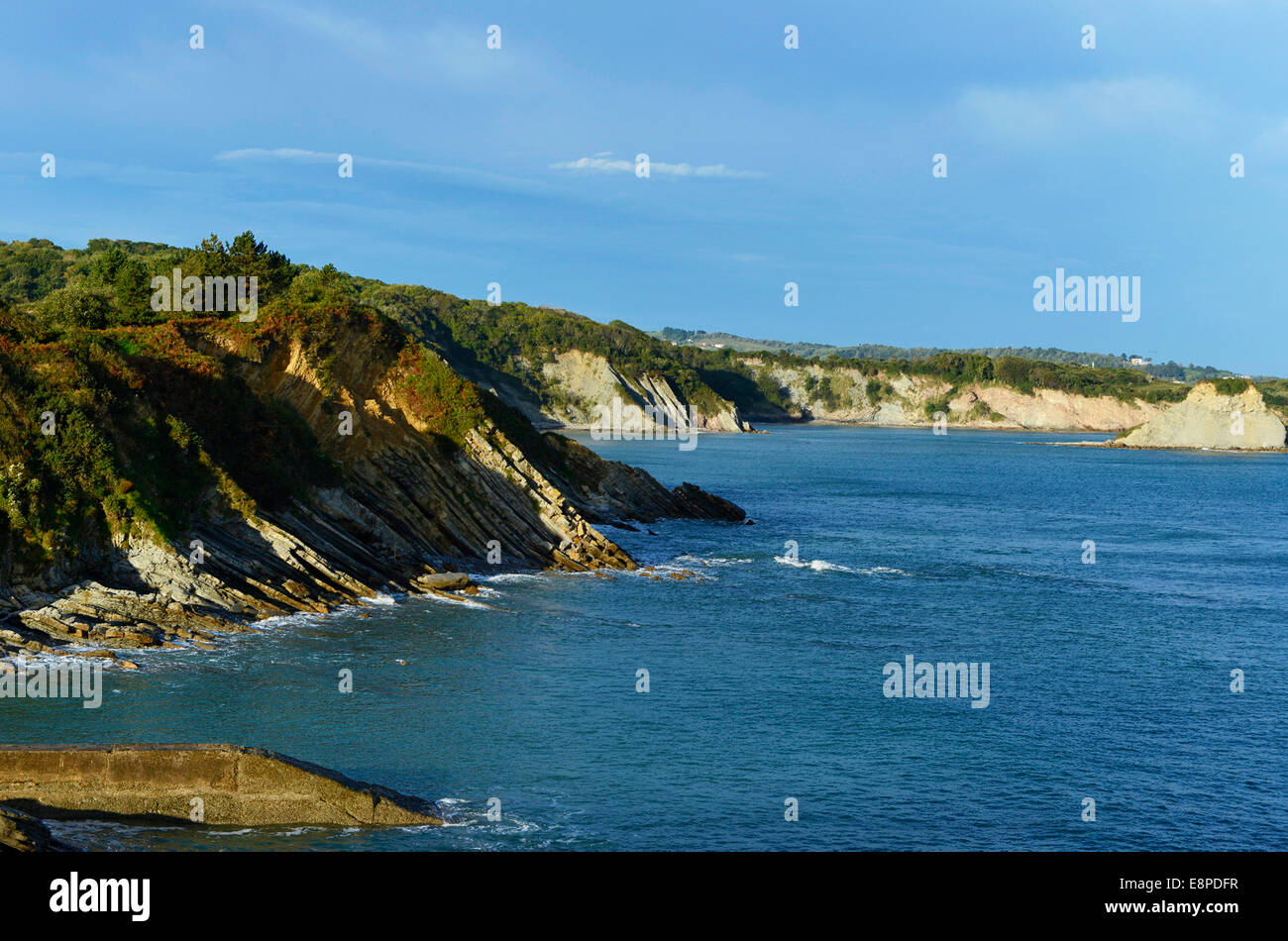 La France, Pays Basque, Pyrénées Atlantiques, le golfe de Gascogne entre Ciboure et Hendaye Banque D'Images