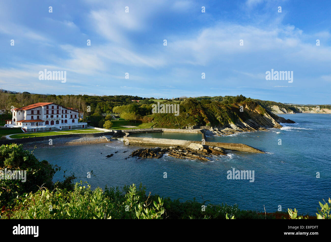 La France, Pays Basque, Pyrénées Atlantiques, le golfe de Gascogne entre Ciboure et Hendaye Banque D'Images