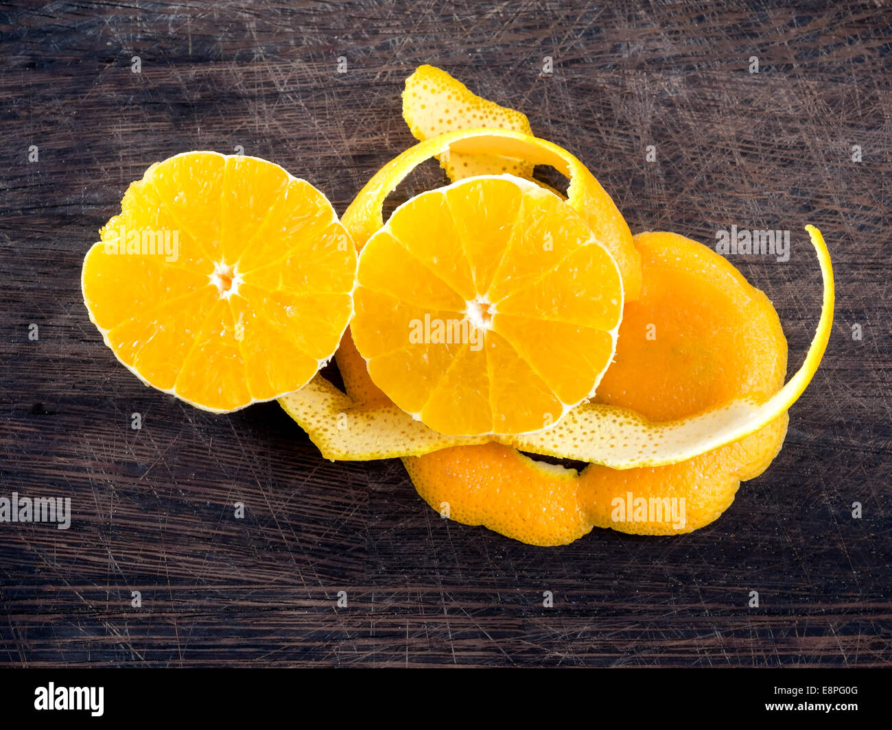 Le zeste d'Orange prêt à cuire Banque D'Images