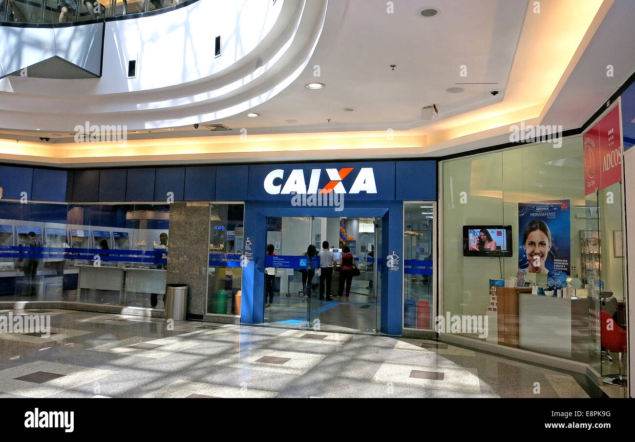 Caixa Bank Brasilia Brésil Brasilia shopping Banque D'Images
