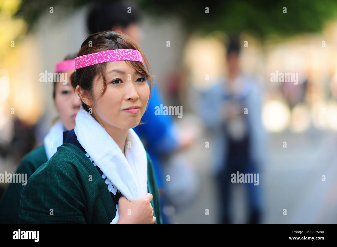 Participant du Festival à Akihabara. Banque D'Images