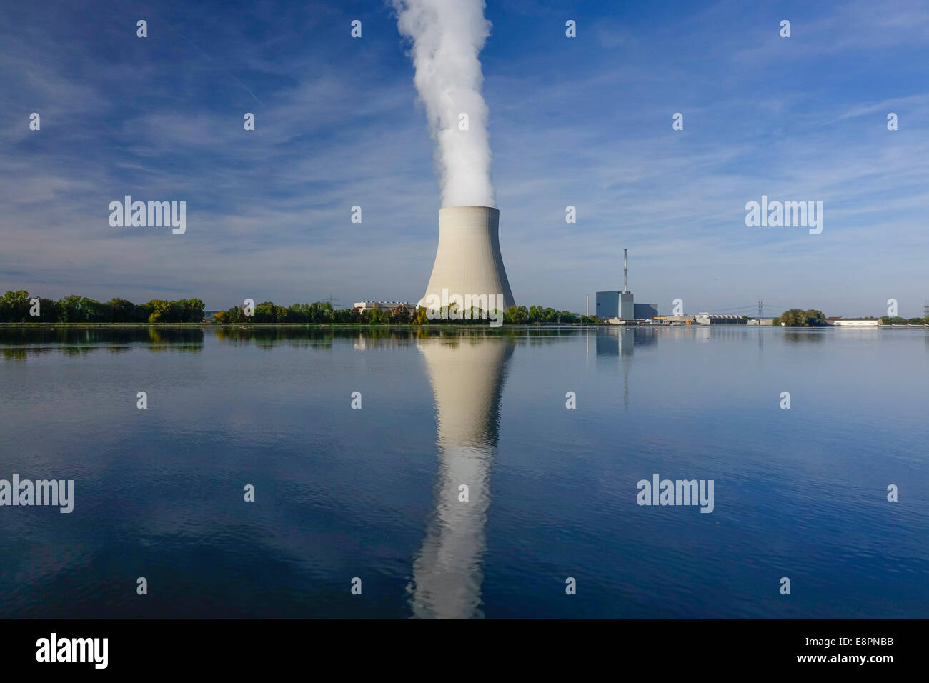 Nuclear power plant Ohu près de Landshut, Bavière, Allemagne Banque D'Images