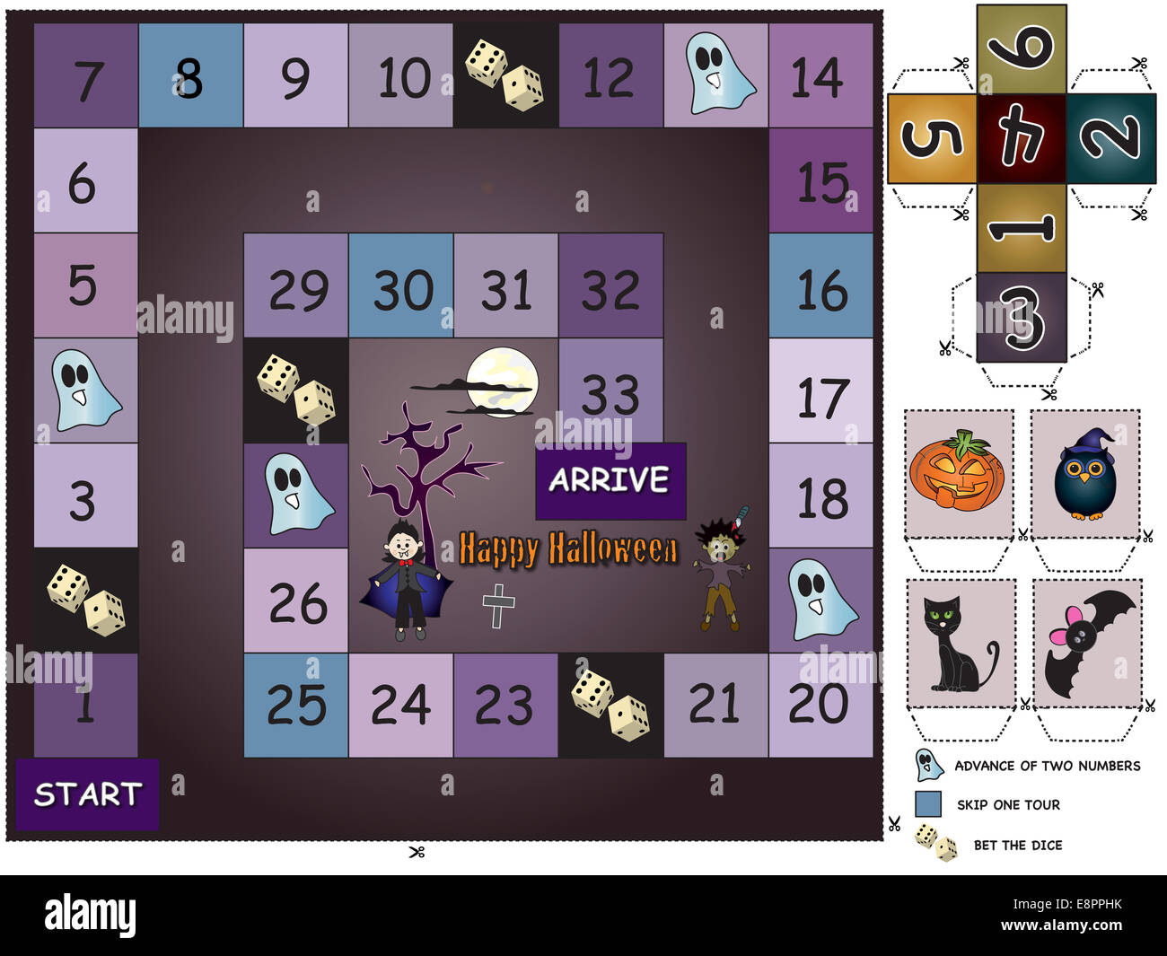 Jeu pour les enfants pour halloween Banque D'Images