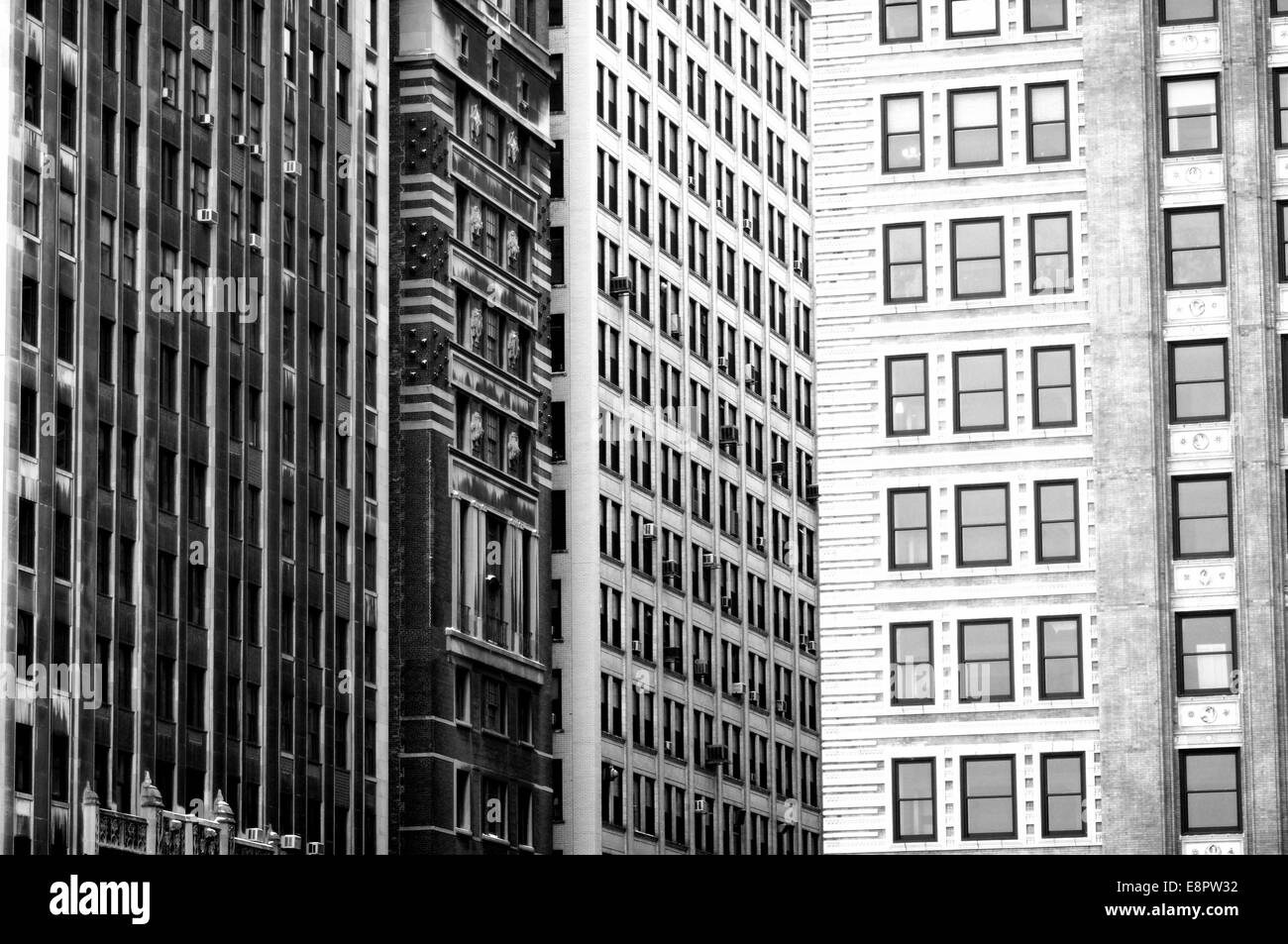 Les bâtiments du centre-ville de Chicago. Banque D'Images