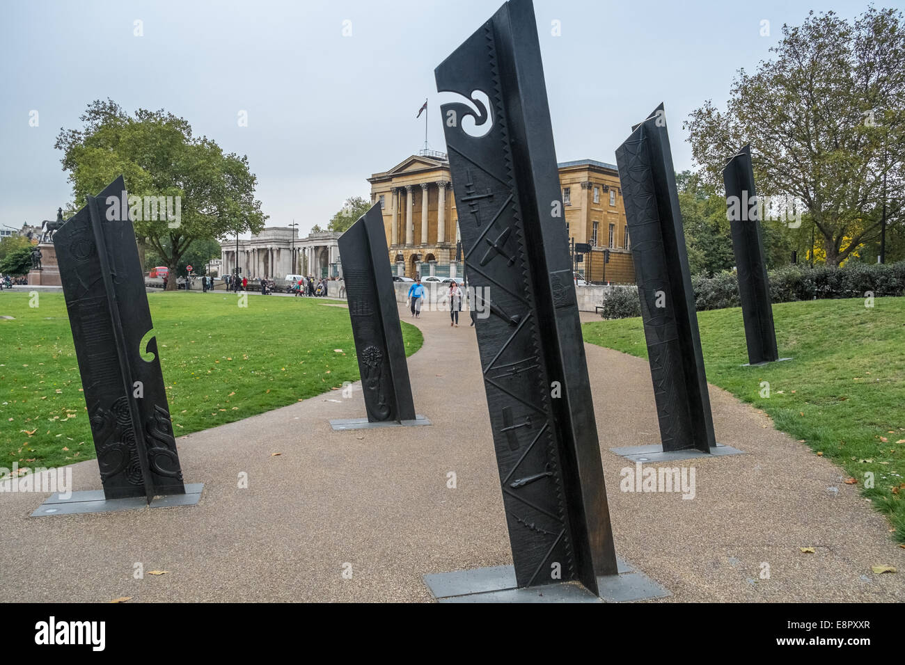 New Zealand Memorial, Hyde Park Corner, commémore les liens avec le Royaume-Uni, et notre sacrifice commun en temps de guerre. Banque D'Images