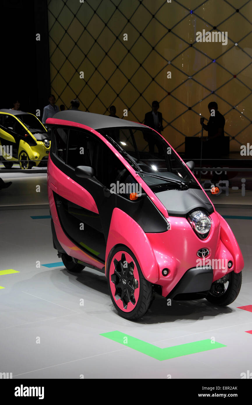Toyota I-Road,bouilloire,roue de l'Automobile de Paris,France Banque D'Images