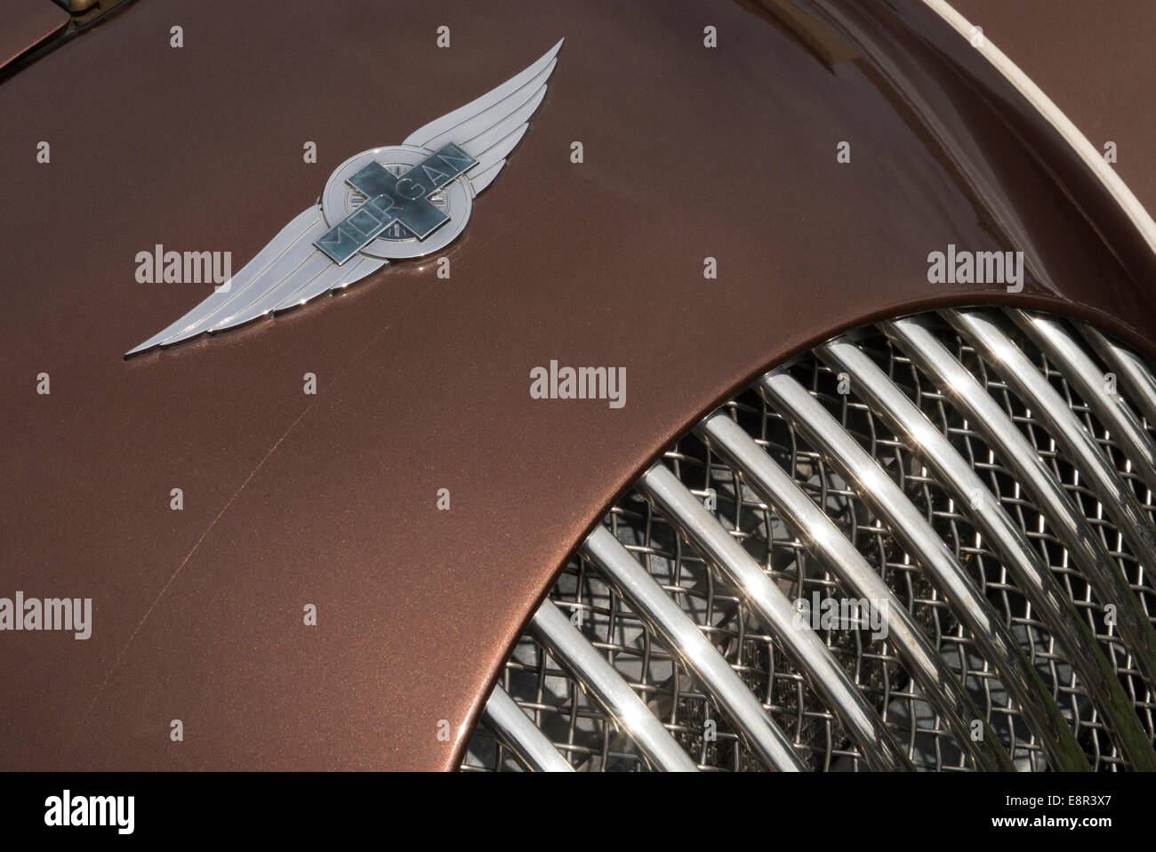 2014 Morgan Plus 8 badge du radiateur Banque D'Images