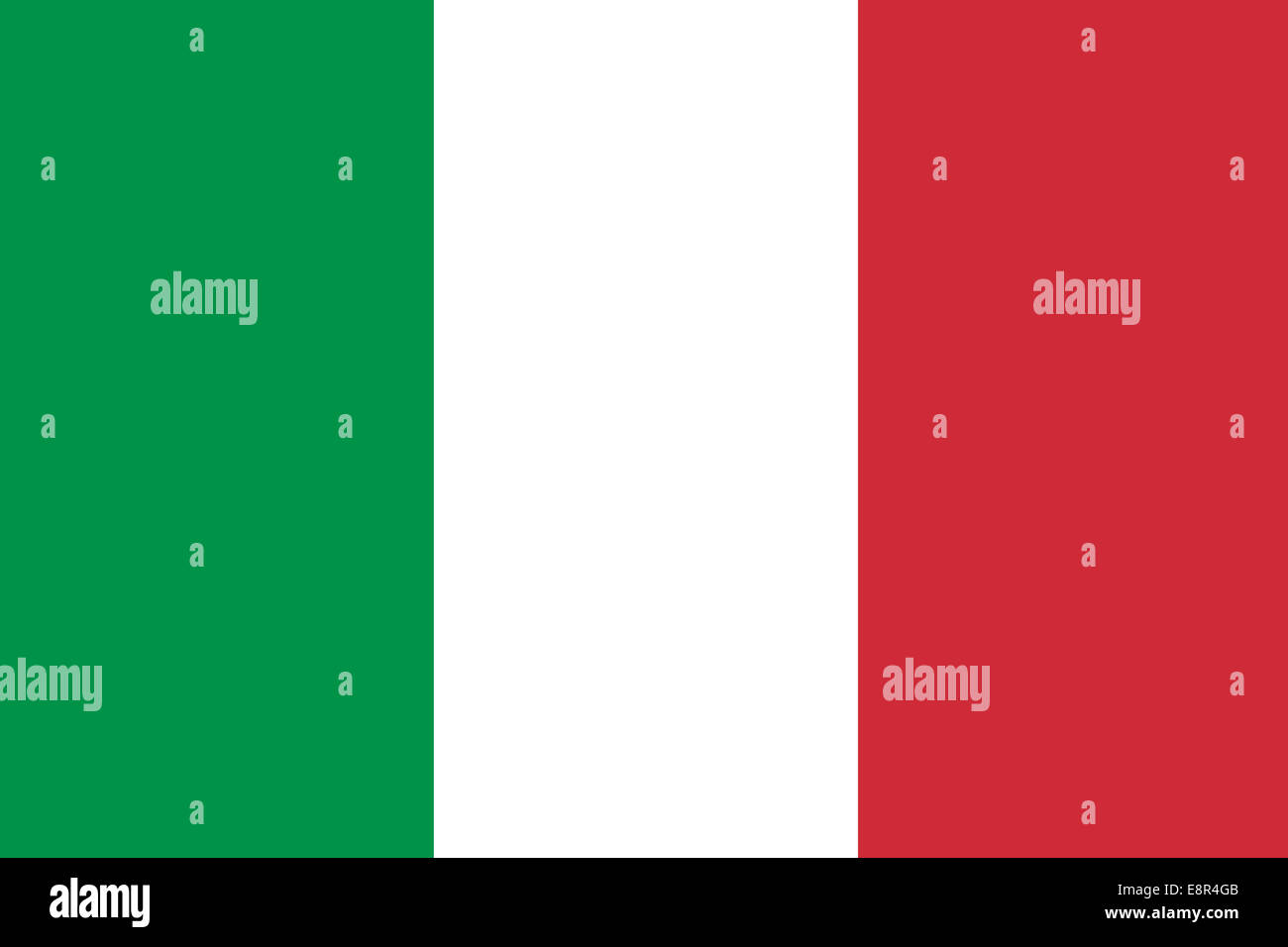 Drapeau de l'Italie - Rapport standard du drapeau italien - mode couleur RVB réel Banque D'Images