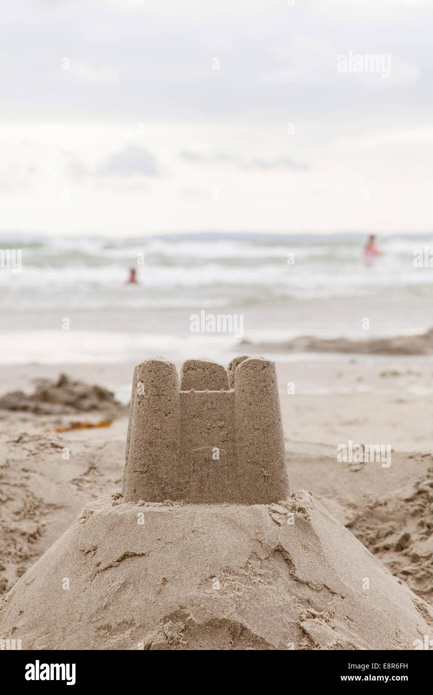 Sur la plage de sable de West Wittering, West Sussex, Angleterre, Royaume-Uni. Banque D'Images
