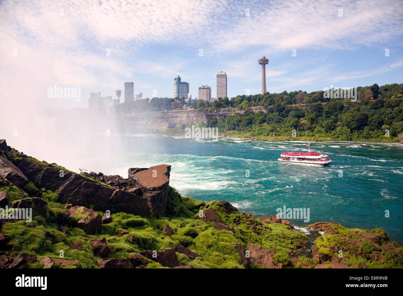 Niagara Falls comme vu du côté américain de la New York State Park à Niagara Falls, New York State;USA Amérique latine Banque D'Images