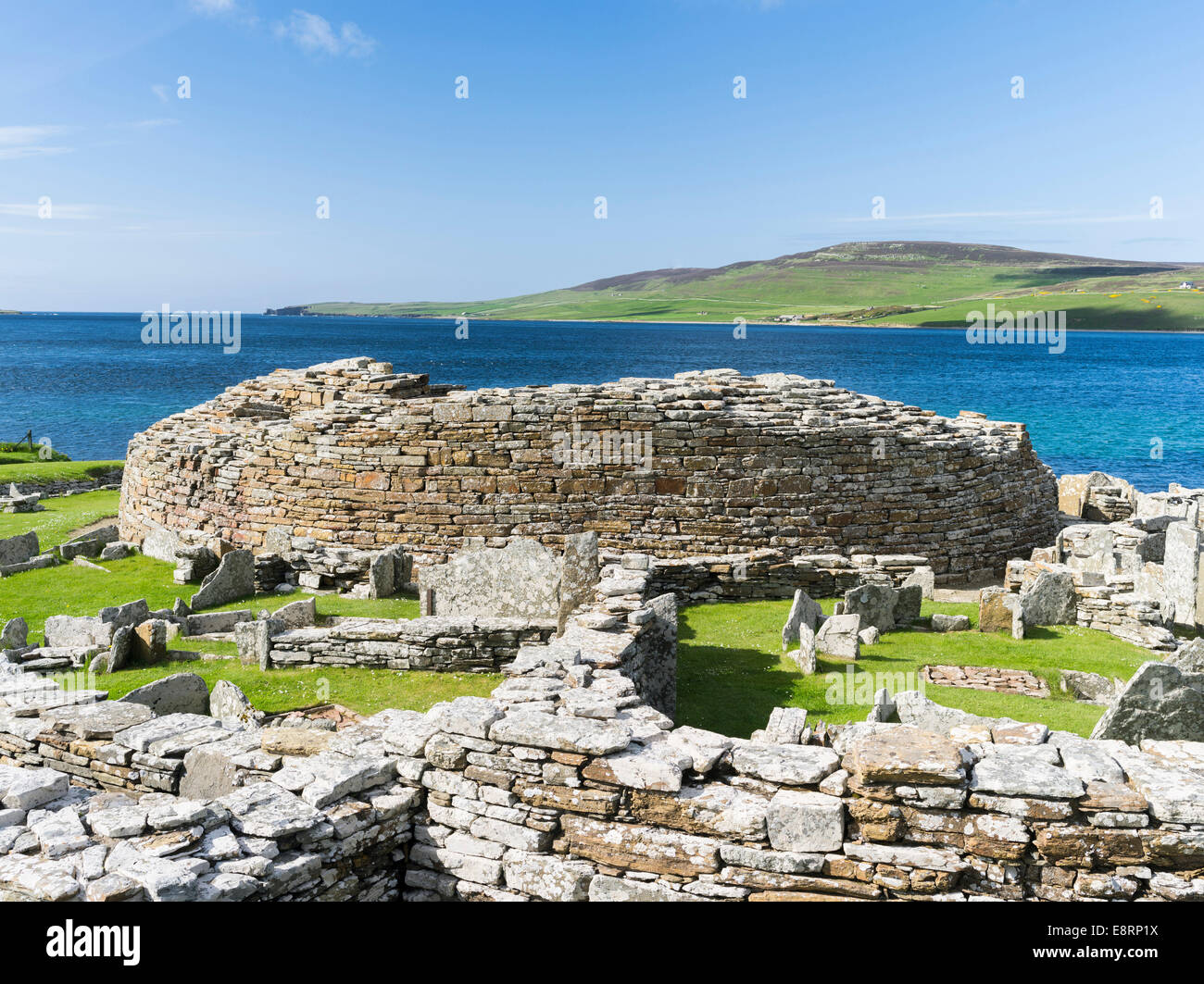 Broch de Gurness est un village habité par broch, fois Picte, îles Orcades, en Écosse. Banque D'Images