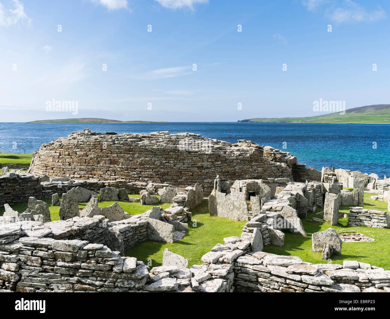 Broch de Gurness est un village habité par broch, fois Picte, îles Orcades, en Écosse. Banque D'Images