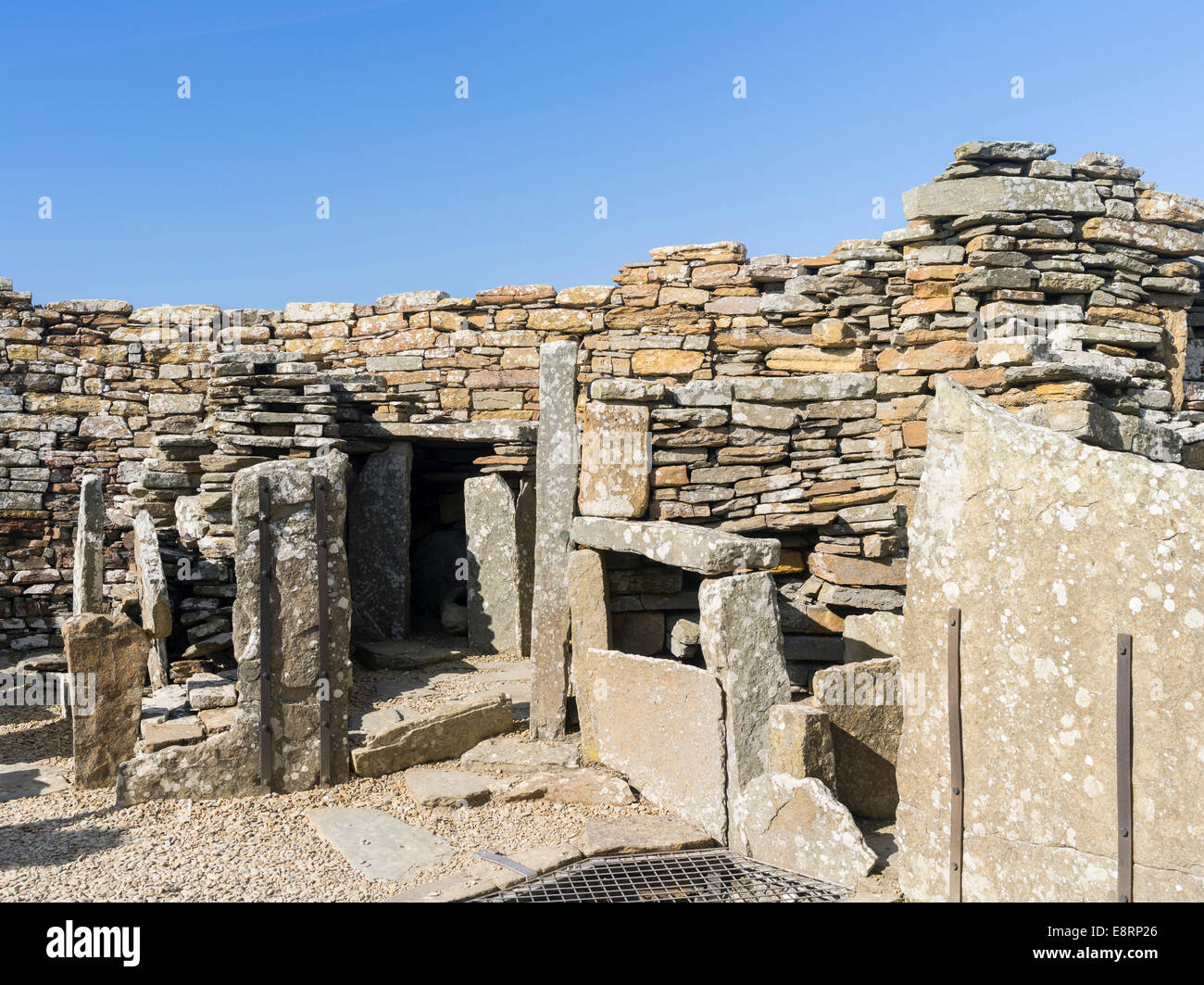 Broch de Gurness est un village habité par broch, fois Picte, îles Orcades, en Écosse. Banque D'Images