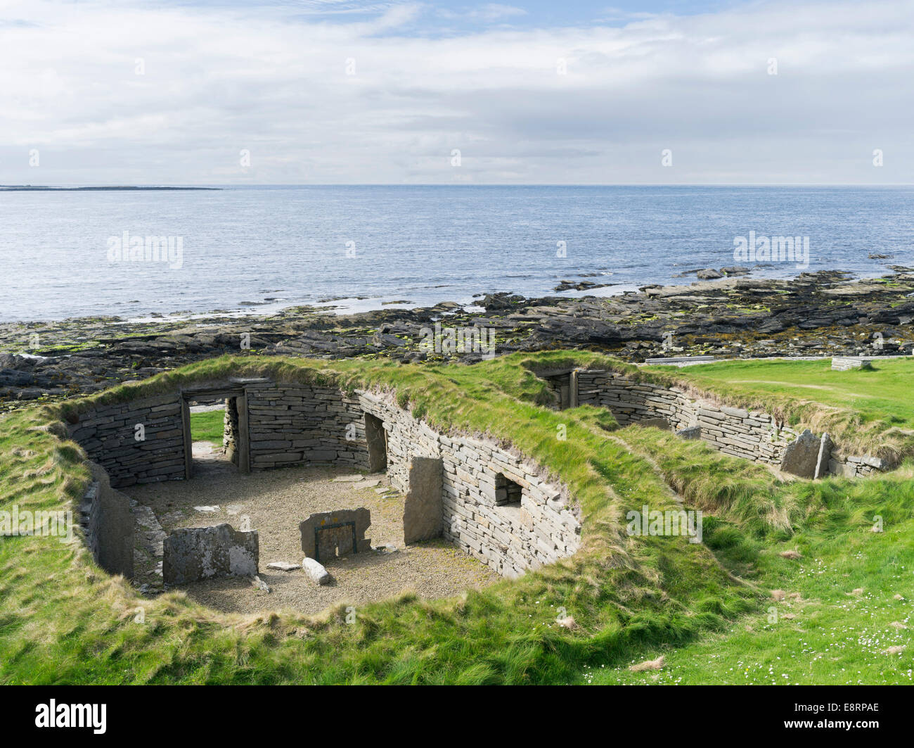 Knap de Howar, un site néolithique sur Papa Westray, le règlement a été fondée c.3800 BC, îles Orcades, en Écosse. Banque D'Images