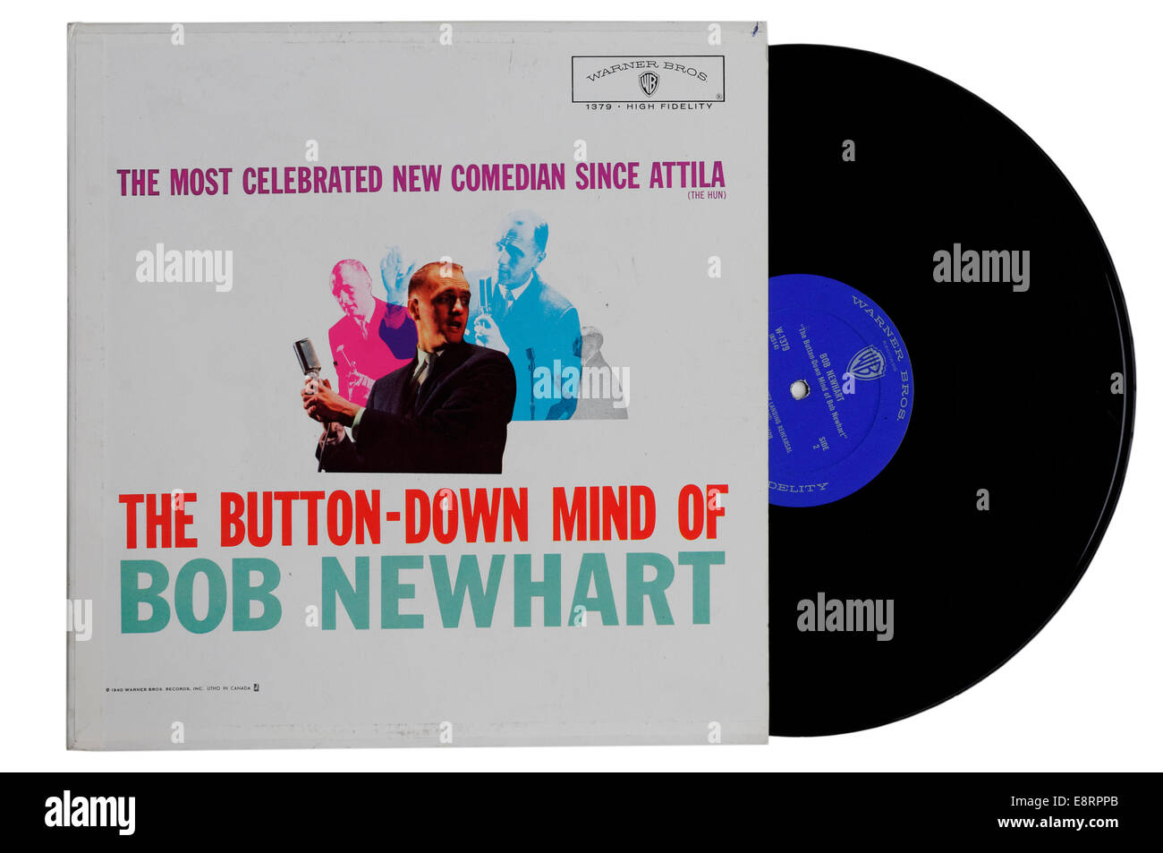Le bouton vers le bas l'esprit de Bob Newhart album Banque D'Images
