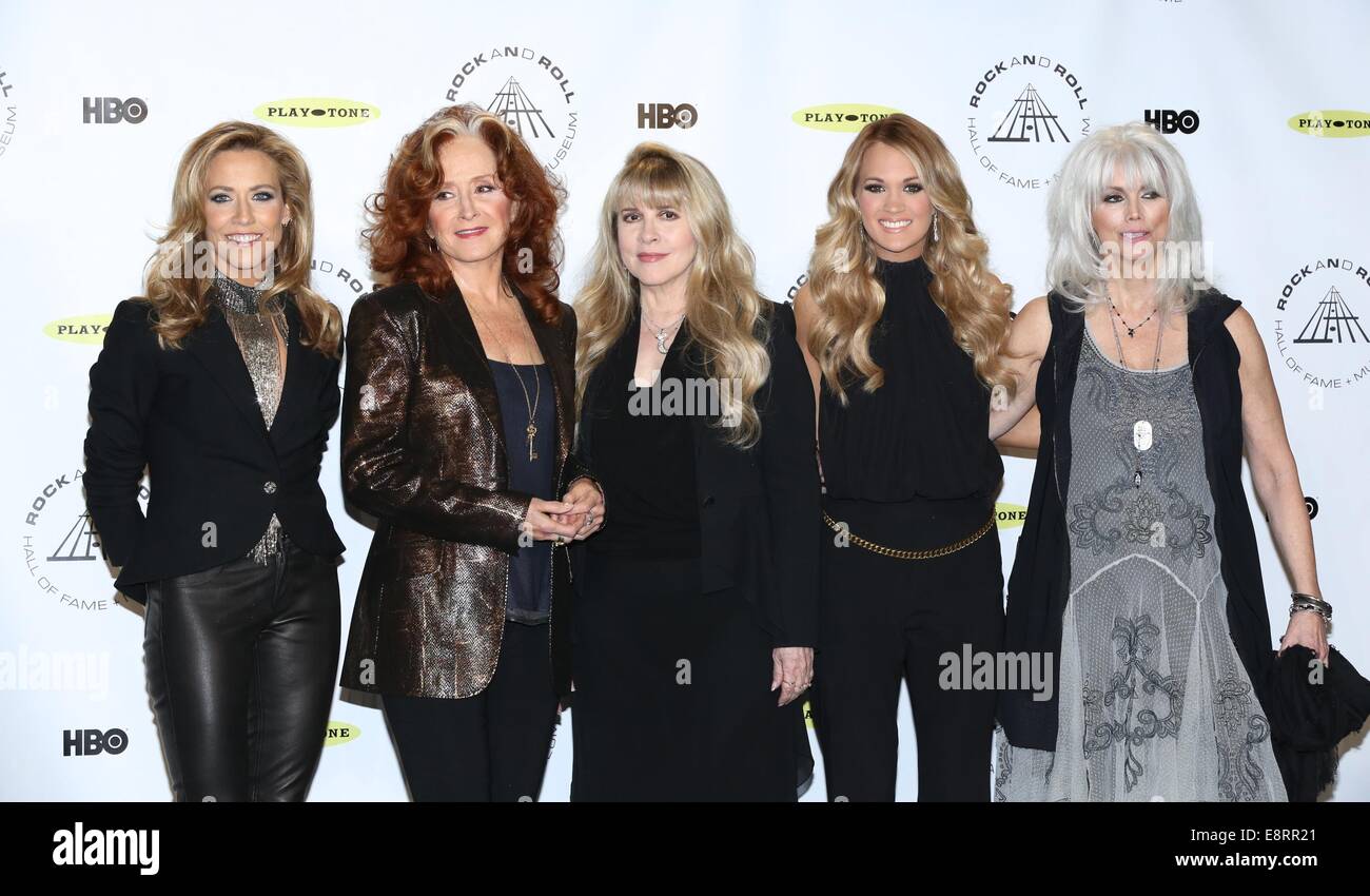 29e assemblée annuelle Rock and Roll Hall of Fame de la cérémonie au Barclays Center de Brooklyn comprend : Sheryl Crow,Bonnie Raitt,113,Carrie Underwood, Emmylou Harris Où : New York, New York, United States Quand : 10 Avr 2014 Banque D'Images