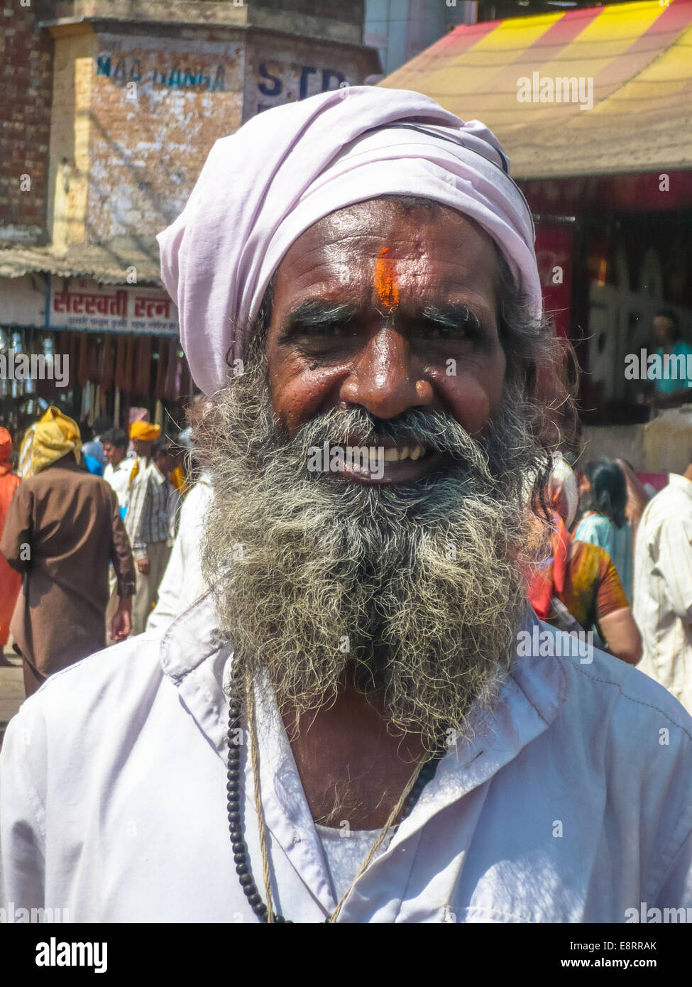 Yogi ou sadhu à Rishikesh Inde Banque D'Images