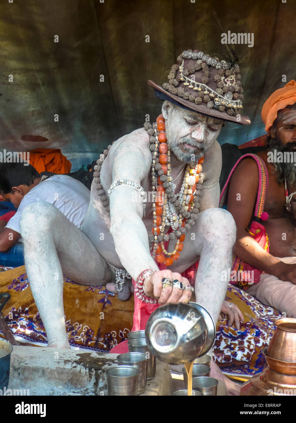 Yogi ou sadhu à Rishikesh Inde Banque D'Images