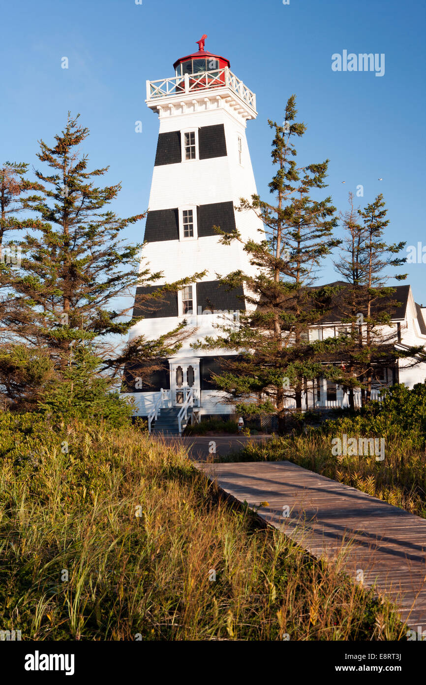 Le phare de West Point - West Point, Prince Edward Island, Canada Banque D'Images