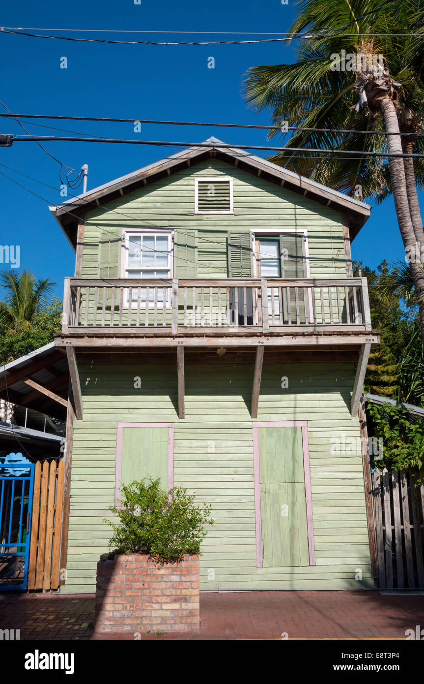 Maison en bois dans la région de Key West, Floride, USA Banque D'Images