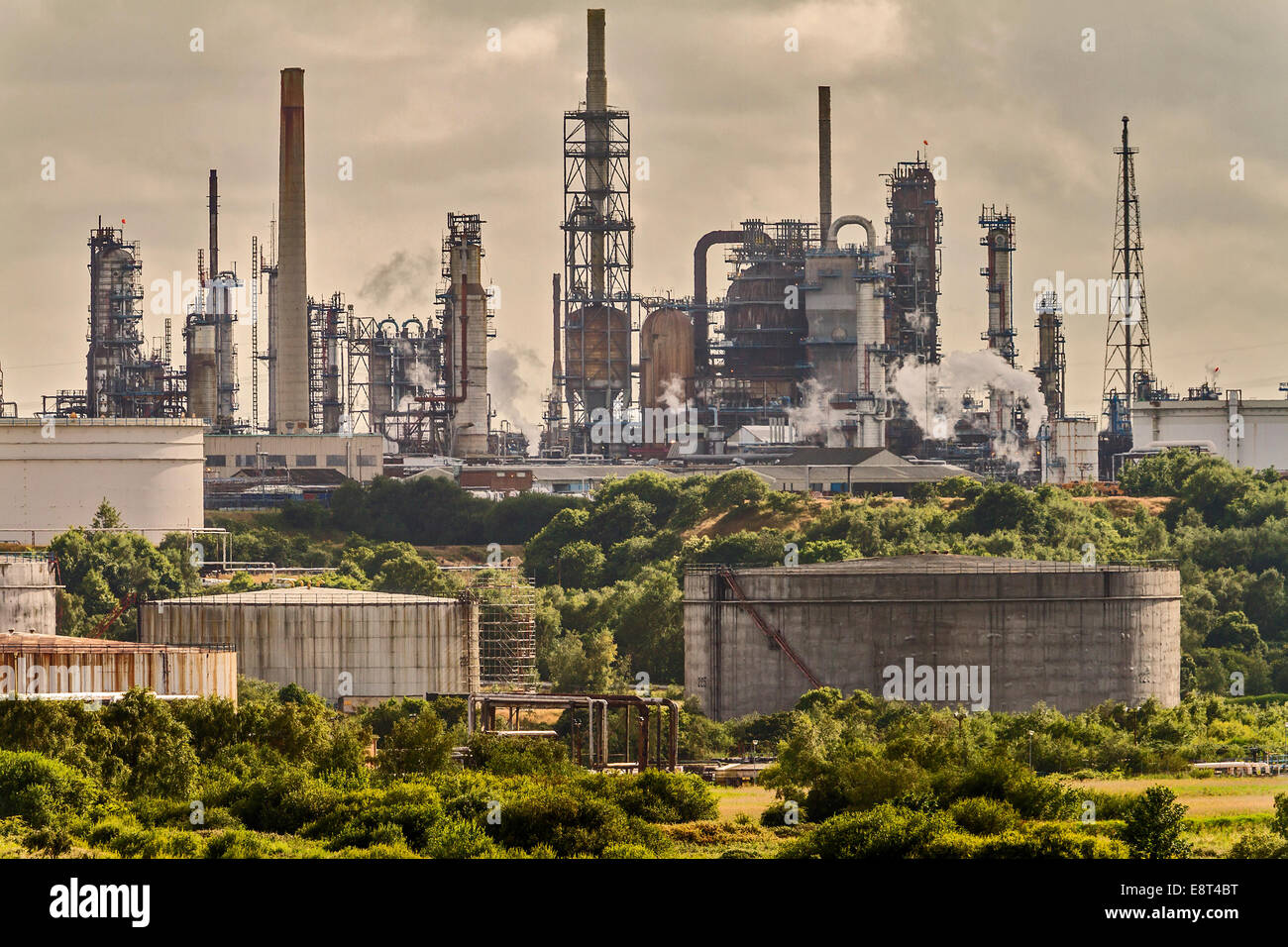 Raffinerie de pétrole de Fawley Royaume-uni Southampton Banque D'Images