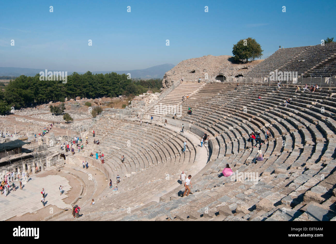 Grand Théâtre, Ephèse, Izmir Province, Région de l'Egée, la Turquie Banque D'Images