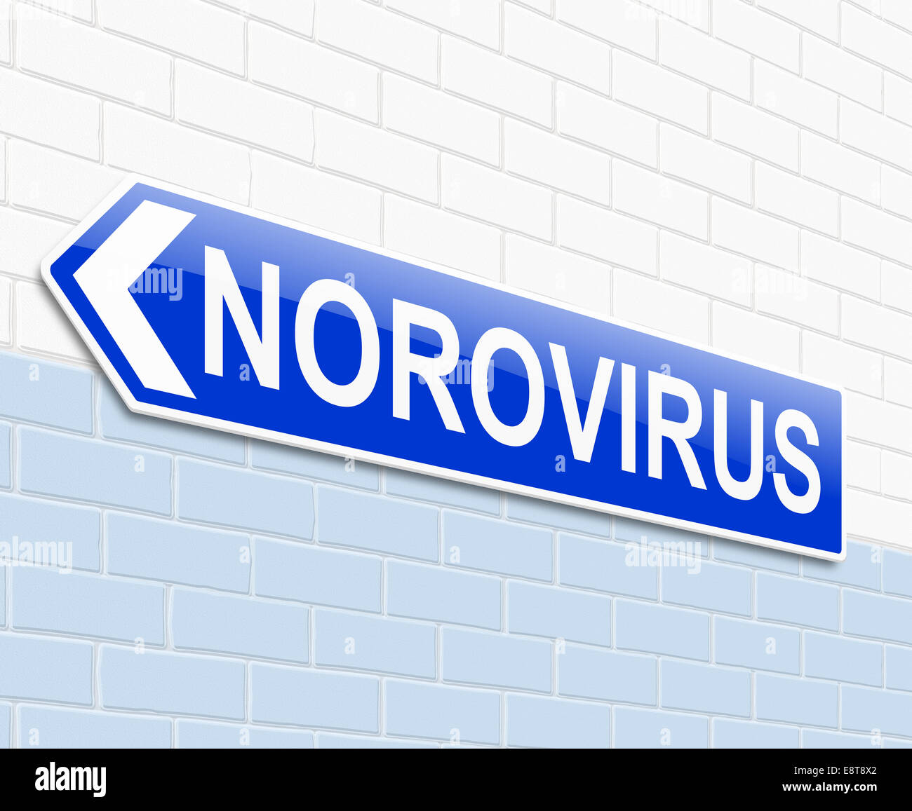 Concept de Norovirus. Banque D'Images